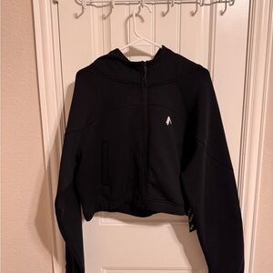 Alphalete Black ELMTS Crop Full Zip Jacket for Women